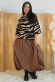 Robanne soft Stretch Party Knit Zebra Black Camel /14=